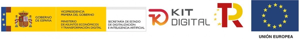 Gobierno de España, Ministerio de Asuntos Económicos y Transformación Digital, Kit Digital, Unión Europea - Fondo Europeo de Desarrollo Regional